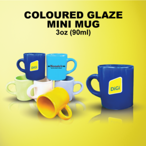 COLOURED GLAZE MINI MUG-F001