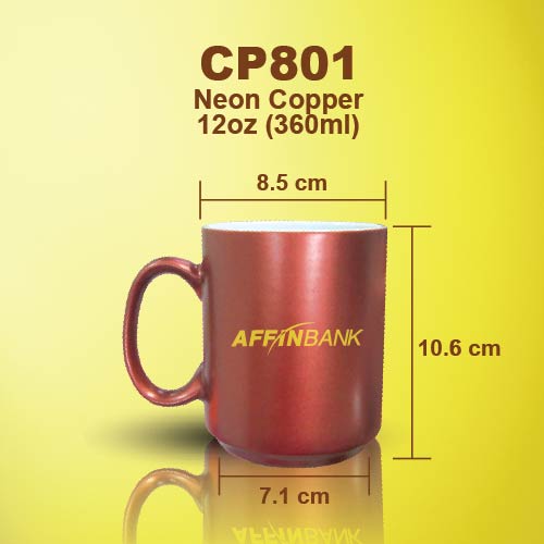 CERAMIC MUG CP801 NEON COPPER-F001