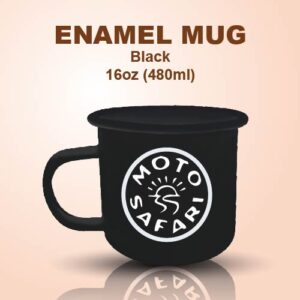 ENAMEL MUG BLACK-F001