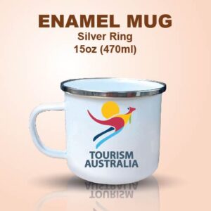 ENAMEL MUG SILVER RING-F001