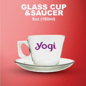 GLASS CUP & SAUCER-F001
