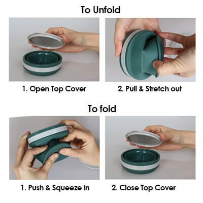 Collapsible Silicone Mug with Cover GTDW047-F072