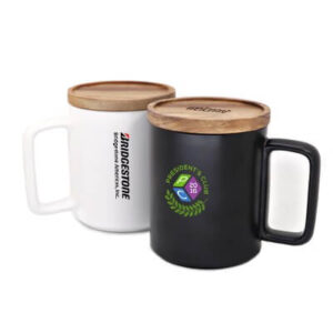 WOODEN CAP CERAMIC MUG (450ml) GTDW055-F072