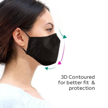 SHIELD 2 LAYER COTTON FACE MASK WITH DISPOSABLE FILTER GTMASK03 - F072