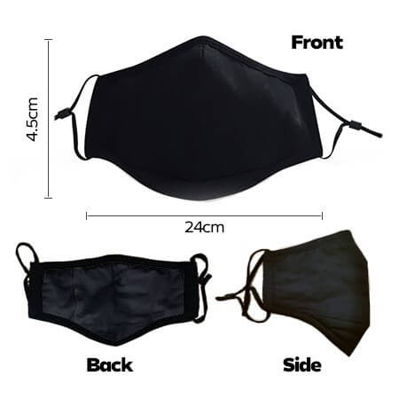 SHIELD 2 LAYER COTTON FACE MASK WITH DISPOSABLE FILTER GTMASK03 - F072