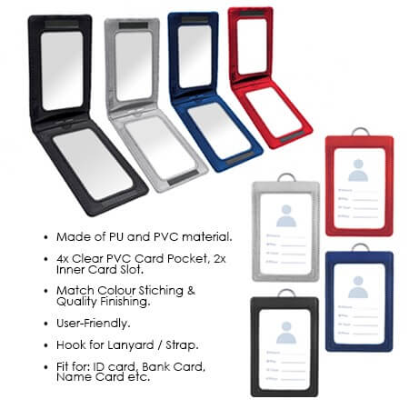Two Way PU ID Holder With Velcro GTNC18-F072