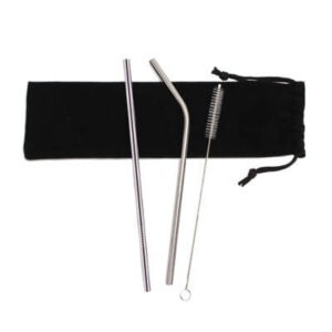 3-in-1 Stainless Steel Drinking Straw Canvas Set GTTB004-F072