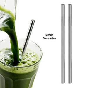 8mm STRAIGHT STAINLESS STEEL STRAW GTTB015 - F072