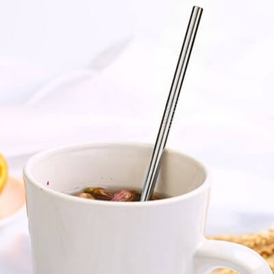 6mm STRAIGHT STAINLESS STEEL STRAW GTTB016 - F072
