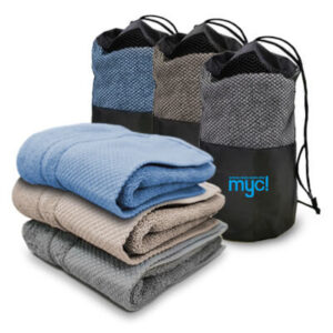 Pure Cotton Towel with Drawstring Pouch 2 (74x34) - 100g GTTW12-F072 Not In Stock