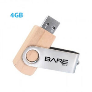 METAL SWIVEL WOODEN USB FLASH DRIVE 4GB GTU37 -F072
