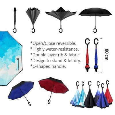 23 Inches Open Reversible Quality Umbrella GTUB002 - F072