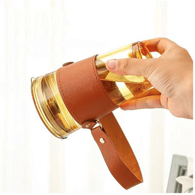 MONTE 3 PREMIUM COLOR GLASS MUG WITH PU SLEEVE (450ml) GTDW076-F072