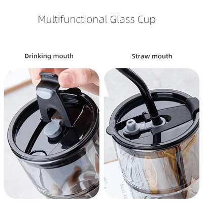 MONTE 3 PREMIUM COLOR GLASS MUG WITH PU SLEEVE (450ml) GTDW076-F072