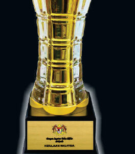 Elegant Golden Crystal Vase ICV 730-F023