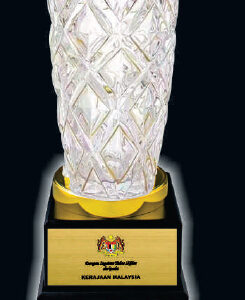Elegant Golden Crystal Vase ICV 730-F023