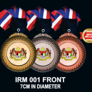 Unique 2 Tone Diamond Cut Medal IRM 001 (Front)-023