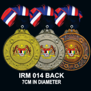 Unique 2 Tone Diamond Cut Medal IRM 014 (Back)-023