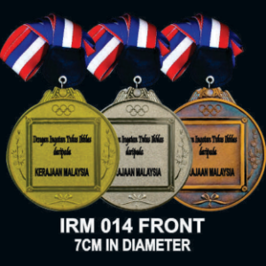 Unique 2 Tone Diamond Cut Medal IRM 014 (Front)-023