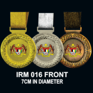 Unique 2 Tone Diamond Cut Medal IRM 016 (Front)-023