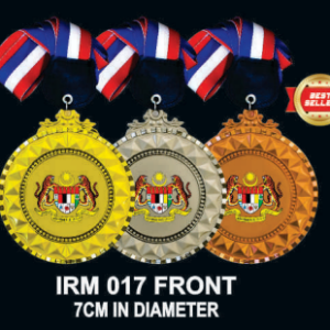 Unique 2 Tone Diamond Cut Medal IRM 017 (Front)-023