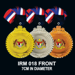 Unique 2 Tone Diamond Cut Medal IRM 018 (Front)-023