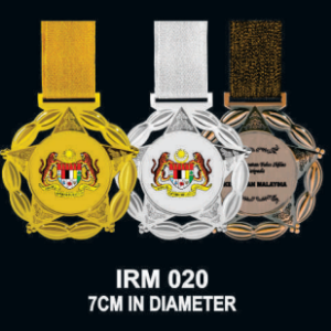 Unique 2 Tone Diamond Cut Medal IRM 020-023