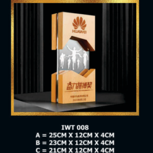 Exclusive Crystal Wooden Award IWT 008-F023