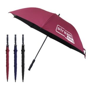 GTUB022-27 INCHES AUTO-OPEN INNER BLACK COATED QUALTY GOLF BIG UMBRELLA-F072