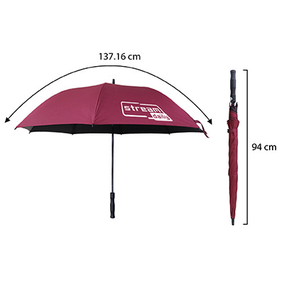 GTUB022-27 INCHES AUTO-OPEN INNER BLACK COATED QUALTY GOLF BIG UMBRELLA-F072