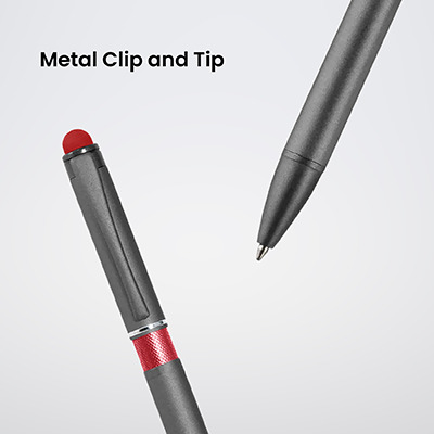 GTMP19 COLOUR TONE PUSH ACTION METAL BALL PEN STYLUS - F072