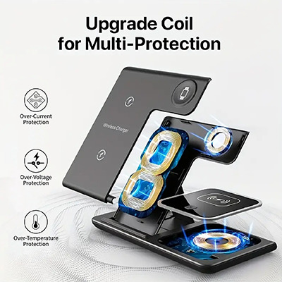 GTEG43 PHANTOM 3 IN 1 WIRELESS CHARGER STATION - F072