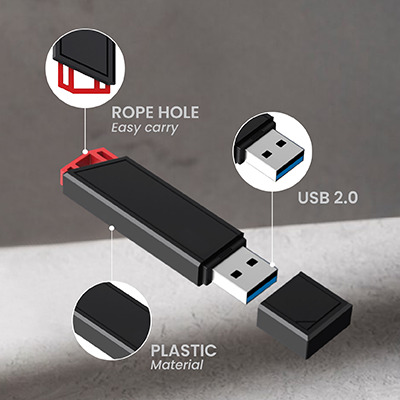 GTU65 TECH MODEL USB 2.0 FLASH DRIVE- 16GB-F072